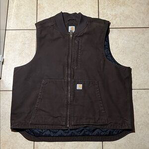 Carhartt Men's Dark Brown Work Vest